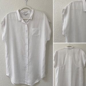 CABI Minimalist Linen Button down Top Medium